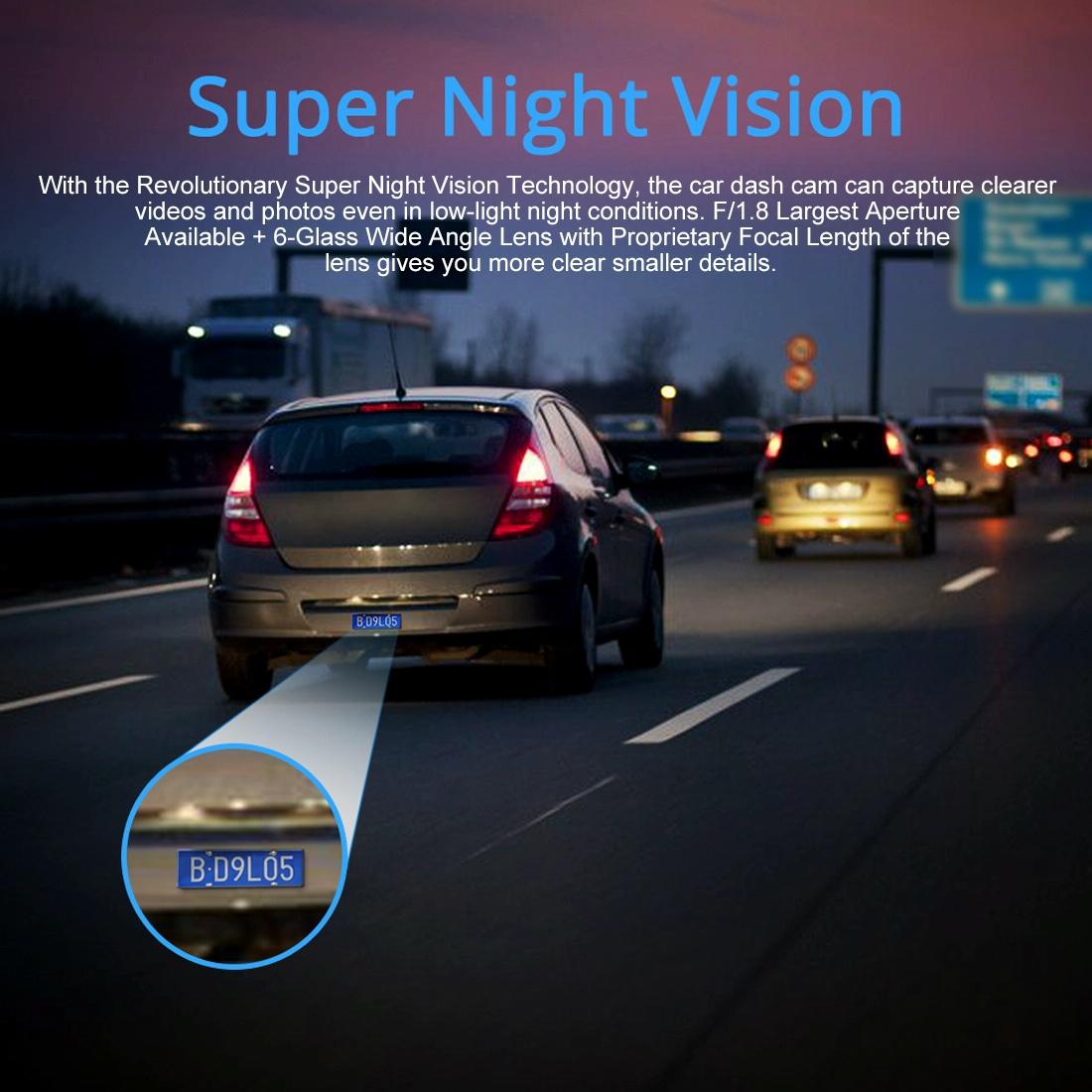 2.4 Lcd Car Dvr Camera with 2880 x 2160p Hd Resolution and 150 Degree Wide Angle View