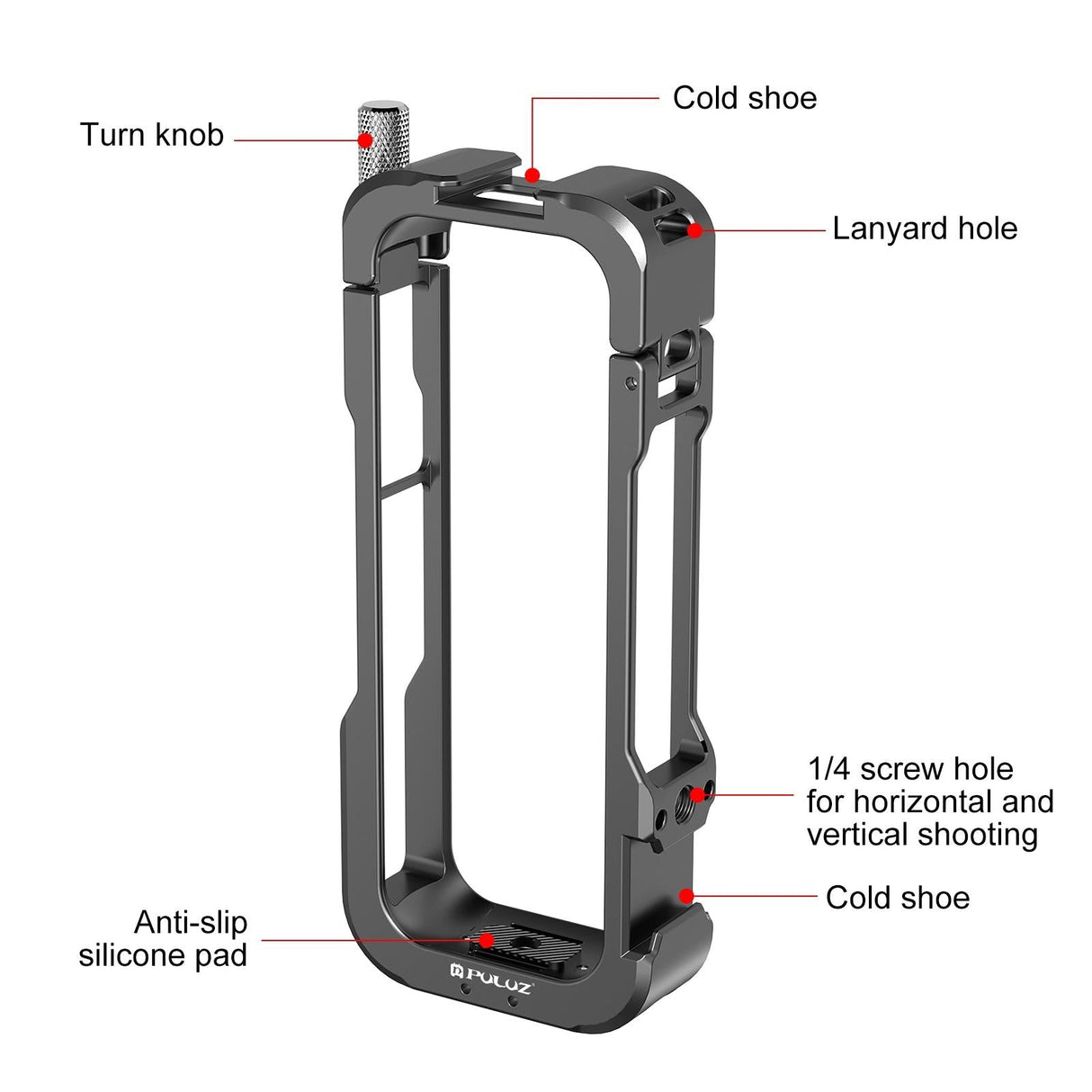 X4 Rig Housing Frame with Lens Cover for Insta360