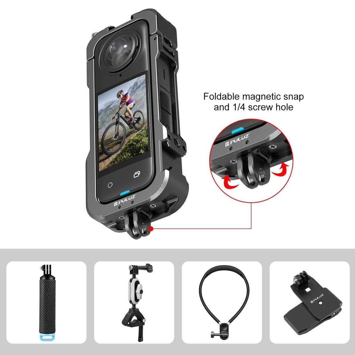 X4 Rig Housing Frame with Lens Cover for Insta360