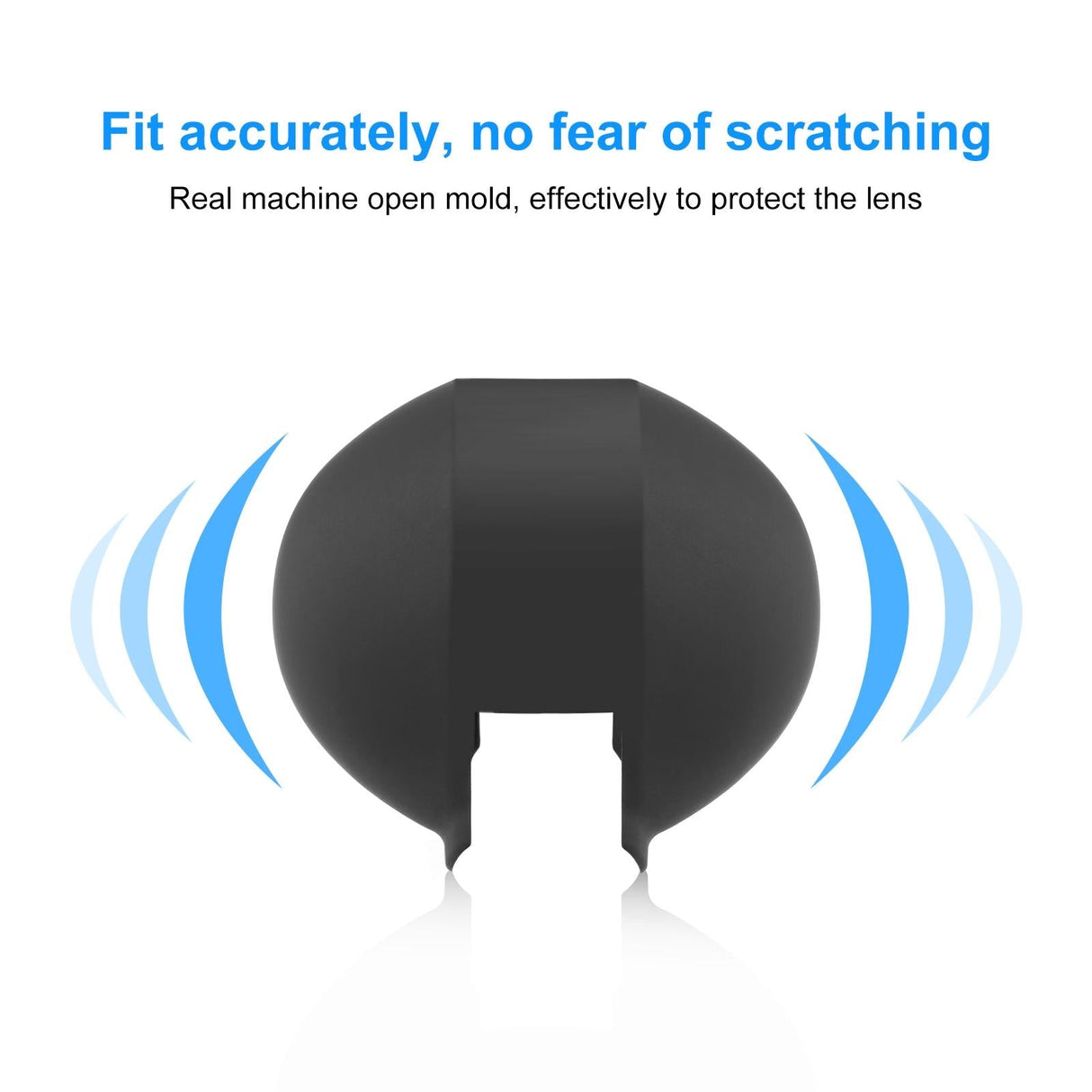 Silicone Dive Case Lens Guard for Insta360 X3 / X4 - Invisible and Protective - Black