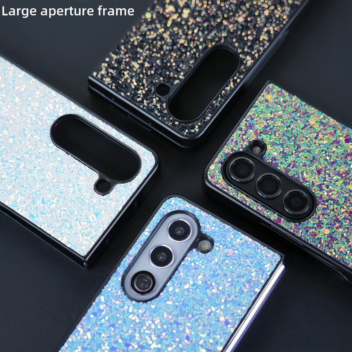 For Samsung Galaxy Z Fold4 5G Foldable Diamond Case - Compact And Stylish - Flash Blue