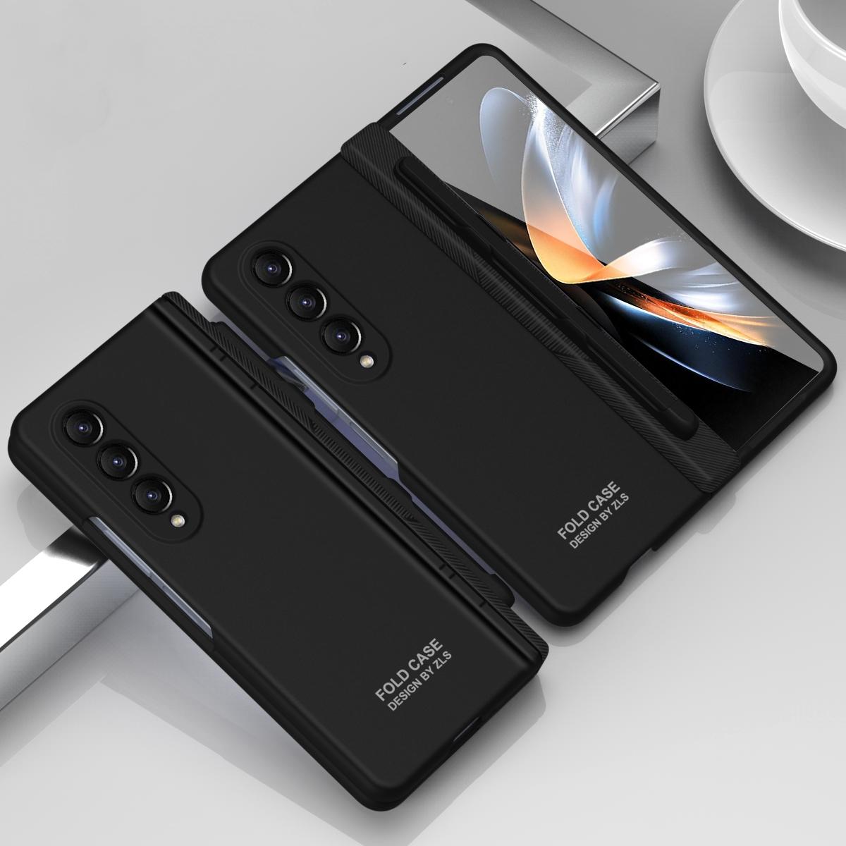 For Samsung Galaxy Z Fold4 5G Foldable Phone Case With Pen And Stylus - Black