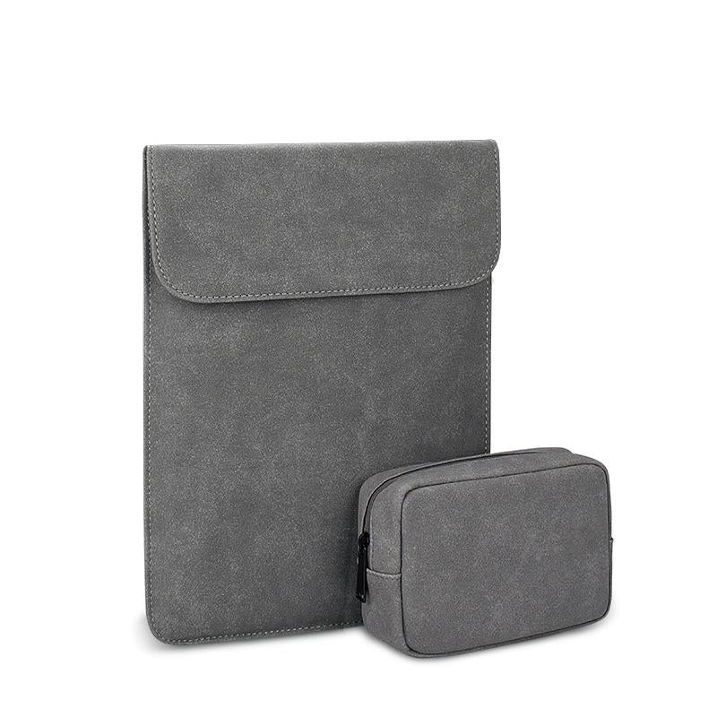 13.3 Inch Ultra-thin Notebook Liner Bag with Small Bag - Perfect for On-the-go - Light Grey