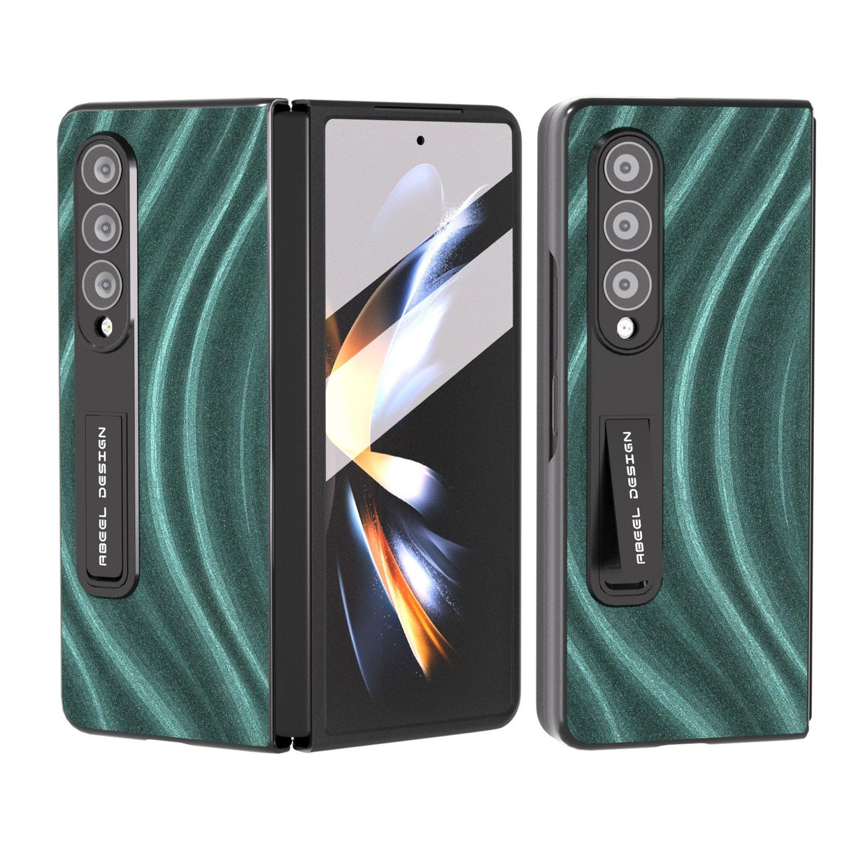For Samsung Galaxy Z Fold4 5G Galactic Pattern Phone Case - Integrated Protection - Black