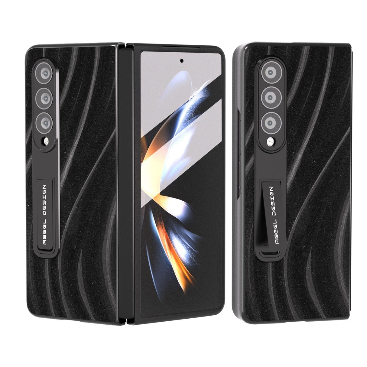 For Samsung Galaxy Z Fold4 5G Galactic Pattern Phone Case - Integrated Protection - Black