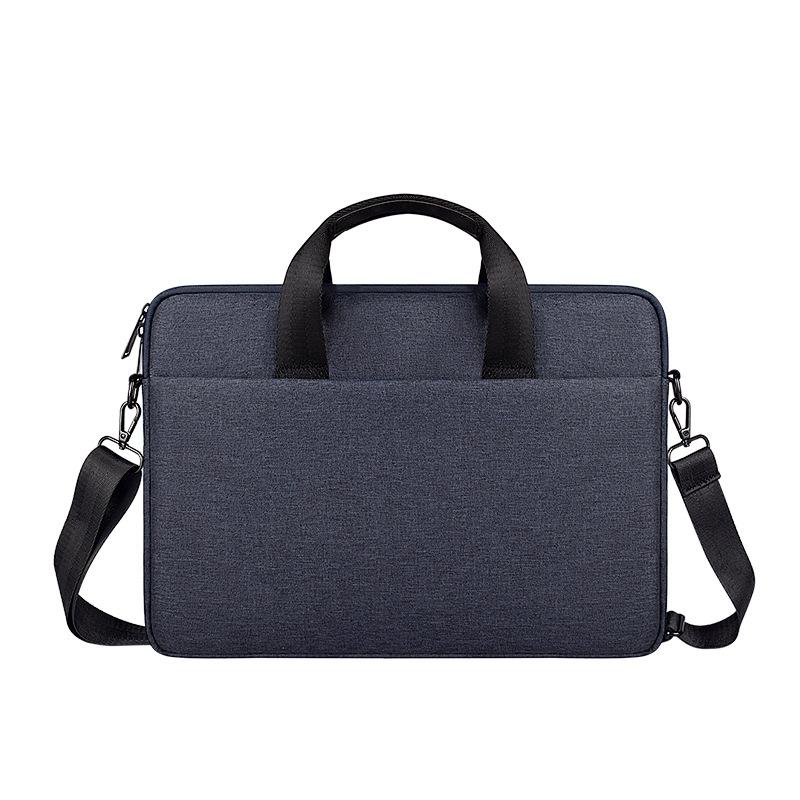 14.1-15.4 Inch Portable Laptop Bag with Single-shoulder Strap - Navy Cyan