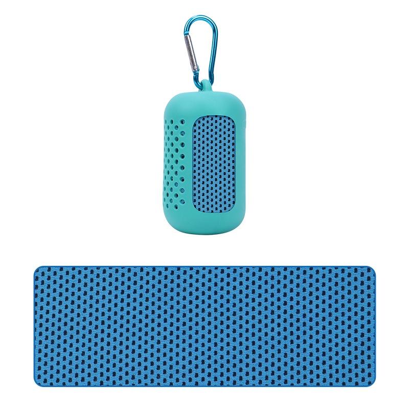 Portable Quick Dry Sports Towel Set with Silicone Sleeve and Storage Bag - 30x80cm - Orange - 30X90Cm