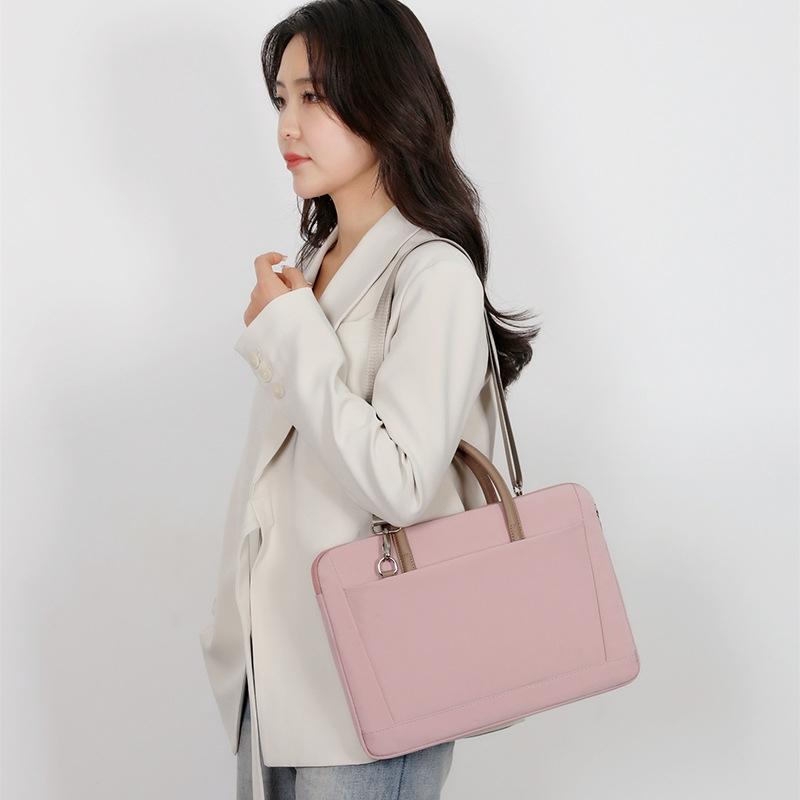 13-13.3 Inch Laptop Bag Crossbody Briefcase in Oxford Cloth - Gray - 14 - 14.6 Inch