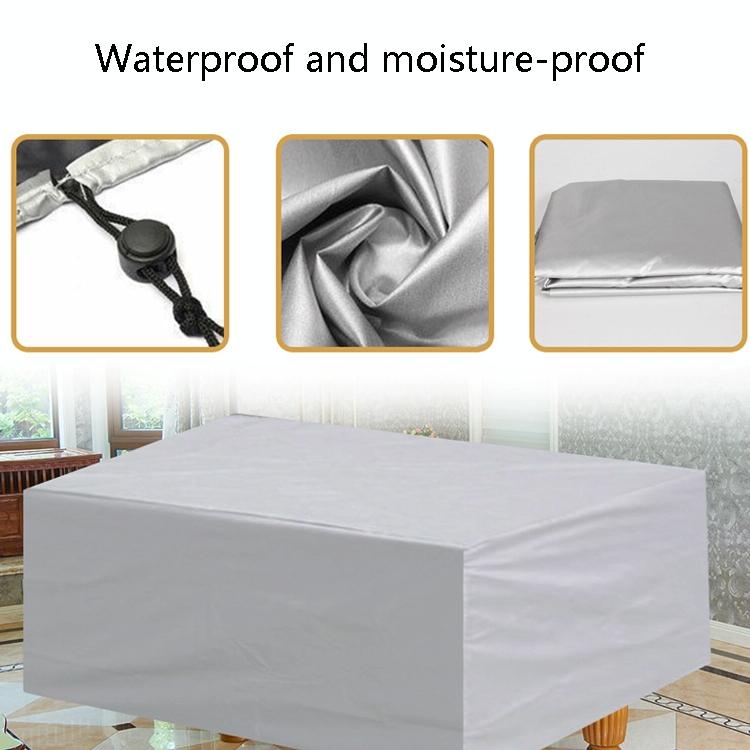 Water-repellent Billiard Table Cover - 260x135x82cm - Silver