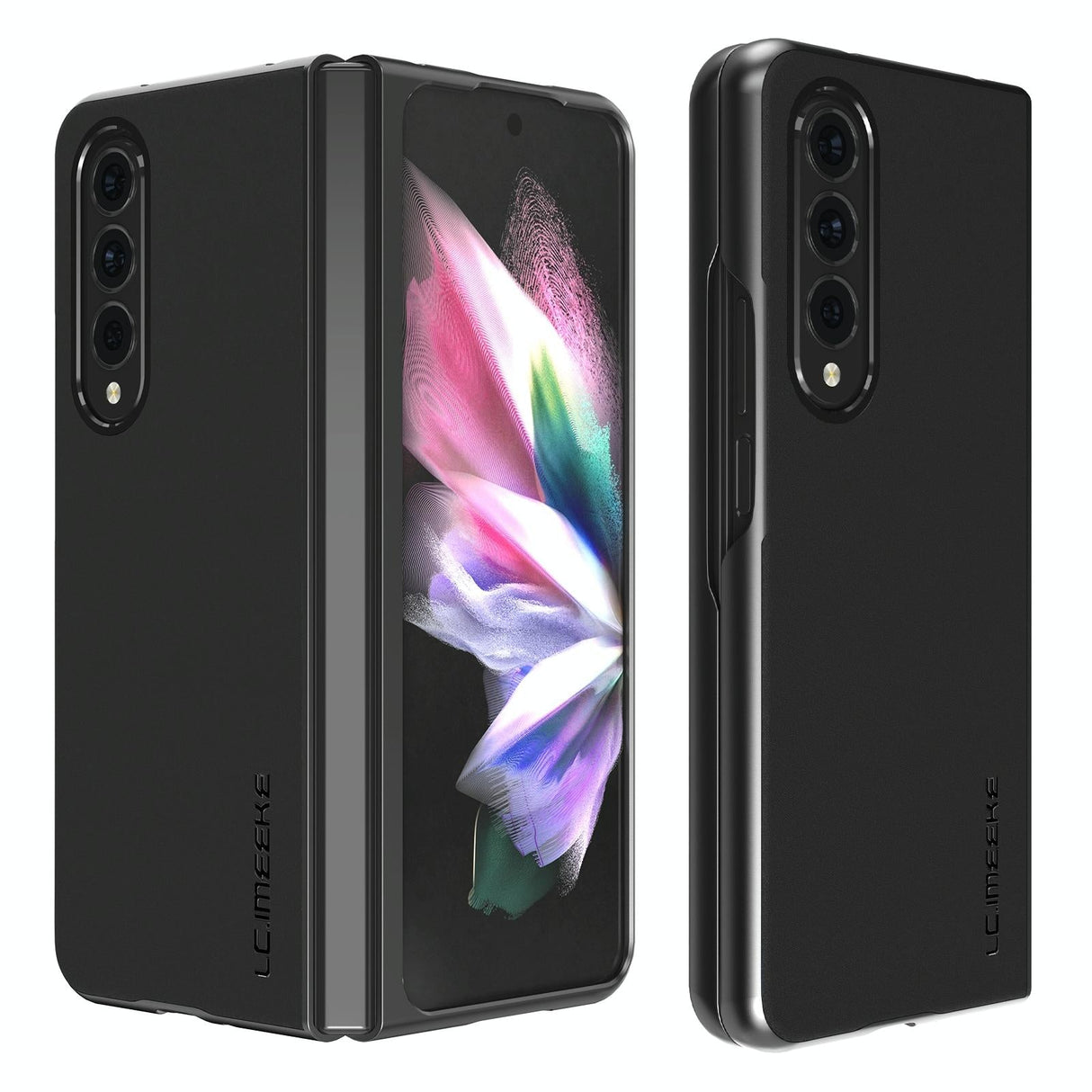 For Samsung Galaxy Z Fold4 5G Leather Shockproof Case - Black