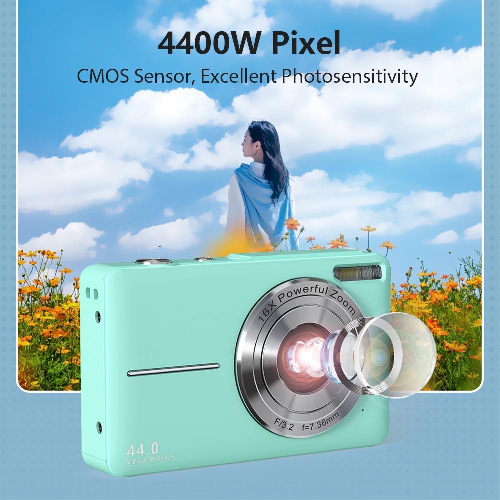 Mini Children Photography Camera - 2.4-inch Hd 16x Zoom - Pink+32G