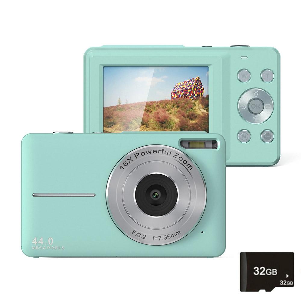 Mini Children Photography Camera - 2.4-inch Hd 16x Zoom - Pink+32G