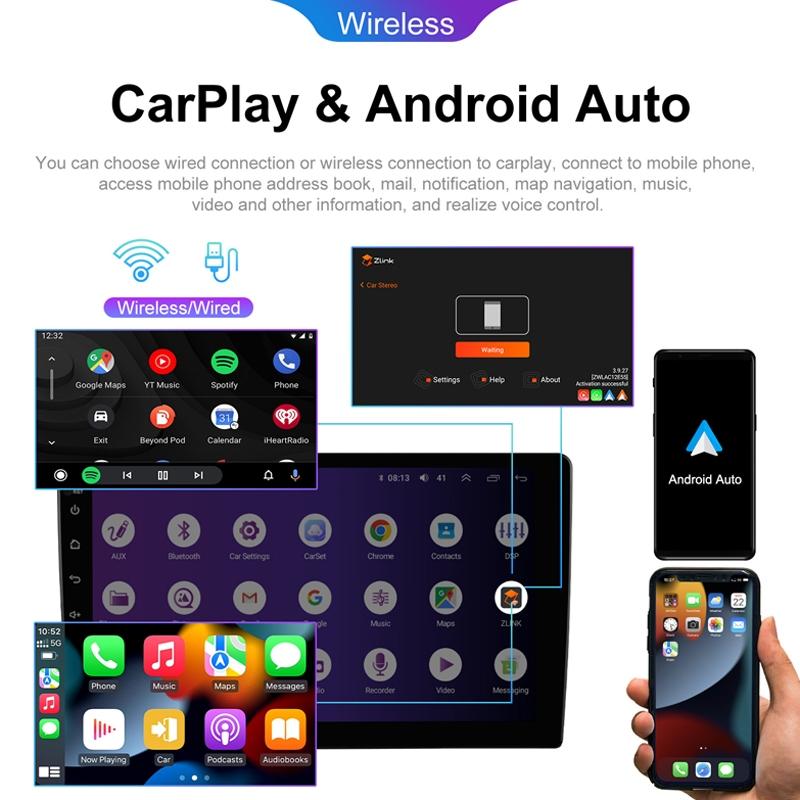 9 Inch 8-Core Carplay Android Navigation Monitor 2 + 32G Memory - Standard + Ahd Camera 4 + 64G