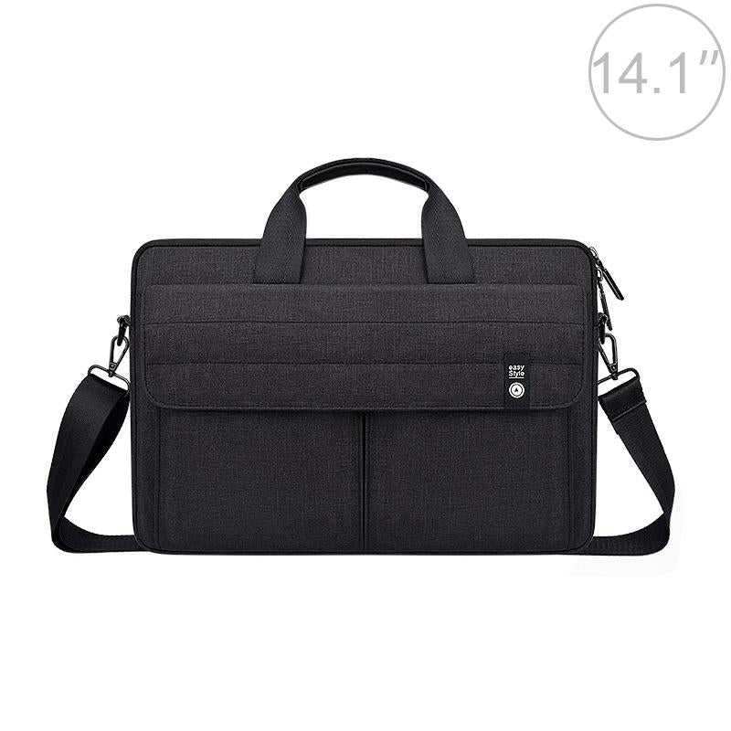 14.1 Inch Laptop Carrying Bag with Shoulder Strap - Handheld Briefcase Style - Grey