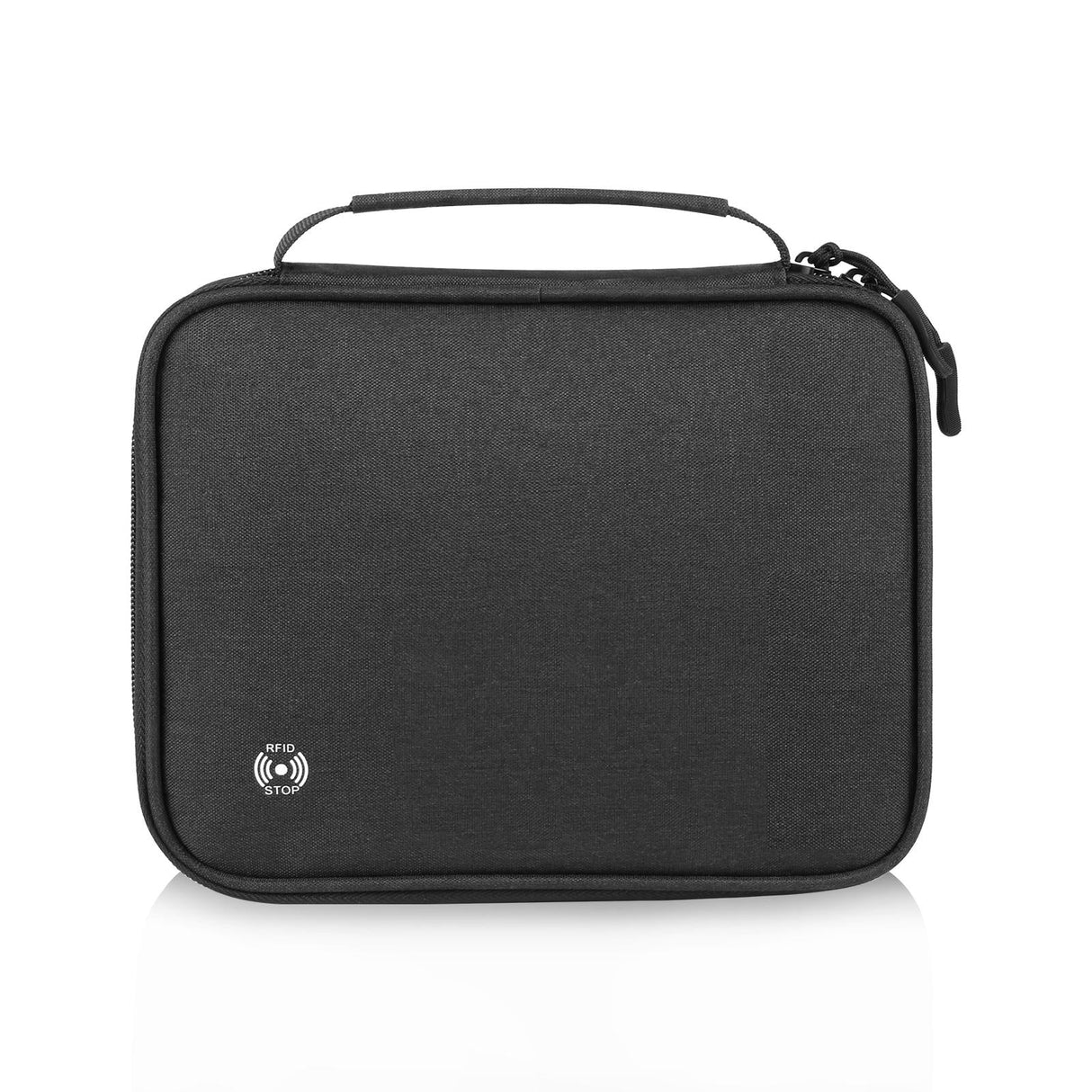 Passport Wallet With Handle Document Organizer & Card Holder - Black