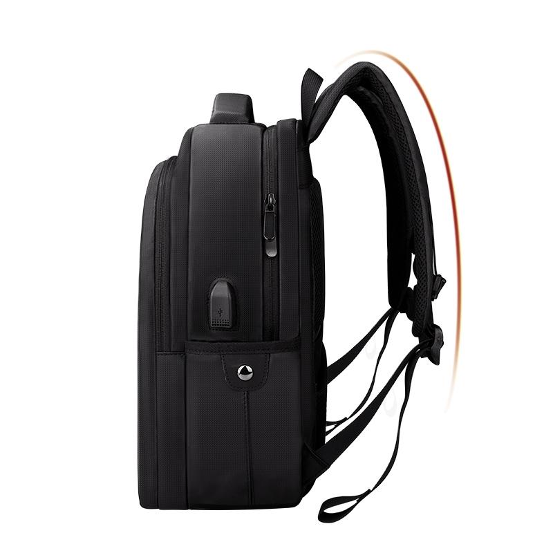 Waterproof Laptop Backpack with Usb Interface for 15 Laptops - Black