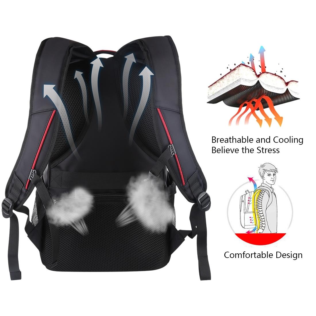 Portable Dual-shoulder Laptop Backpack - Foldable & Removable Black