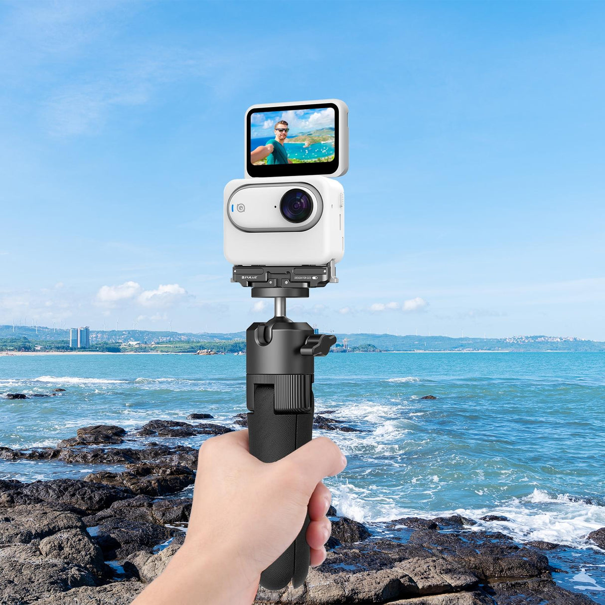 Aluminum Alloy Quick Release Base for Insta360 Go3 - Magnetic Mount