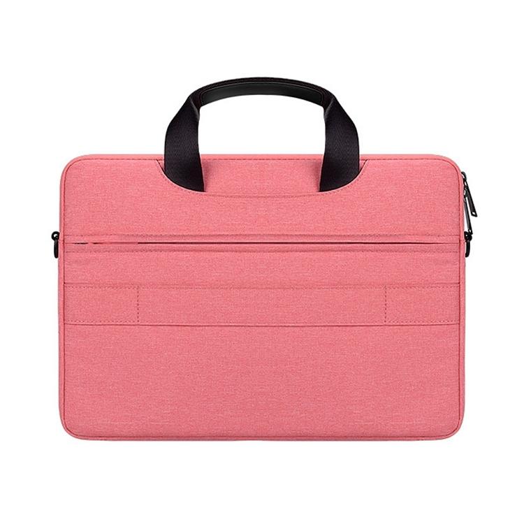 Waterproof Oxford Cloth Laptop Bag with Concealed Handle & Luggage Tie Rod - Black