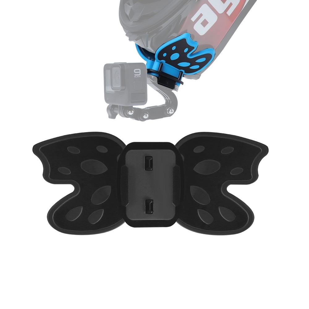 Gopro Helmet Mount Adapter - Butterfly Design - Black