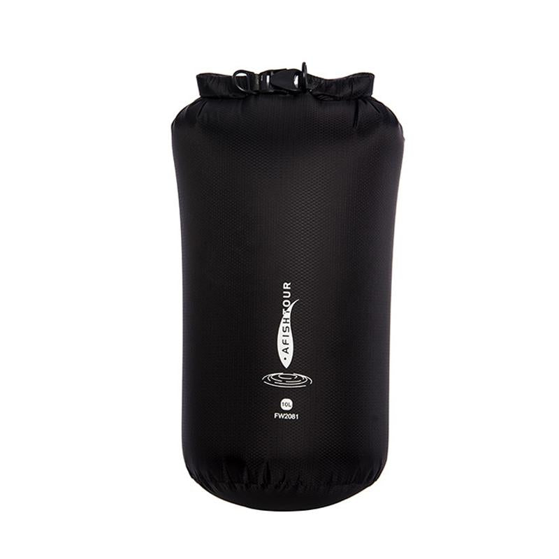 10L Outdoor Multi Function Waterproof Storage Bag Light & Thin Design - Black