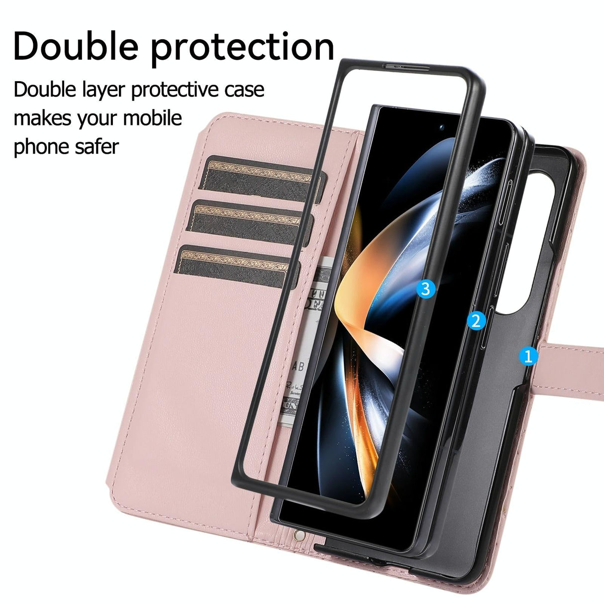 For Samsung Galaxy Z Fold4 5G Foldable Diamond Lattice Phone Case - Purple