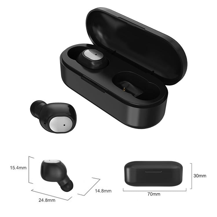 Wireless Sports Bluetooth Earphones - Binaural Stereo 5.0 - Black