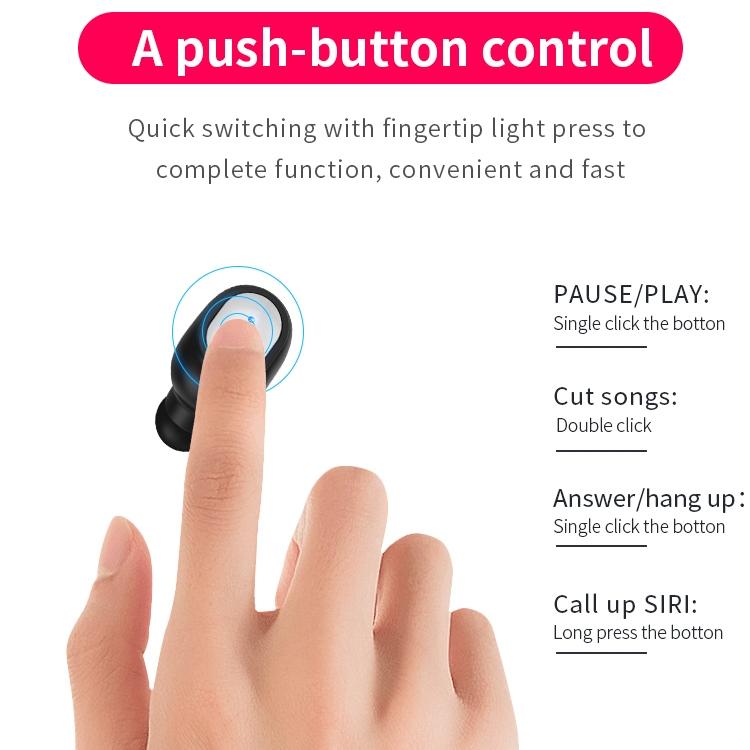 Wireless Sports Bluetooth Earphones - Binaural Stereo 5.0 - Black