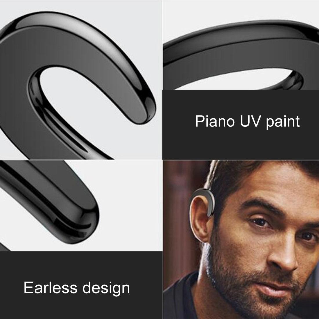 Bluetooth Bone Conduction Sports Earphones with Earhook - V4.1 - Black
