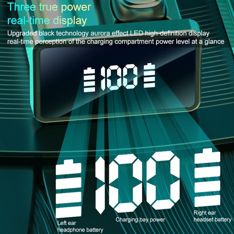 Wireless Bluetooth Earphones with Magnetic Charging Box - Black