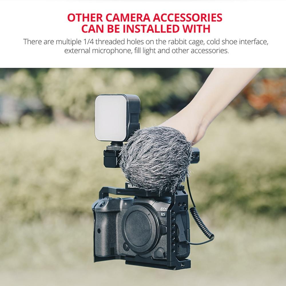 Video Camera Cage Stabilizer With Handle for Canon R5 / R6