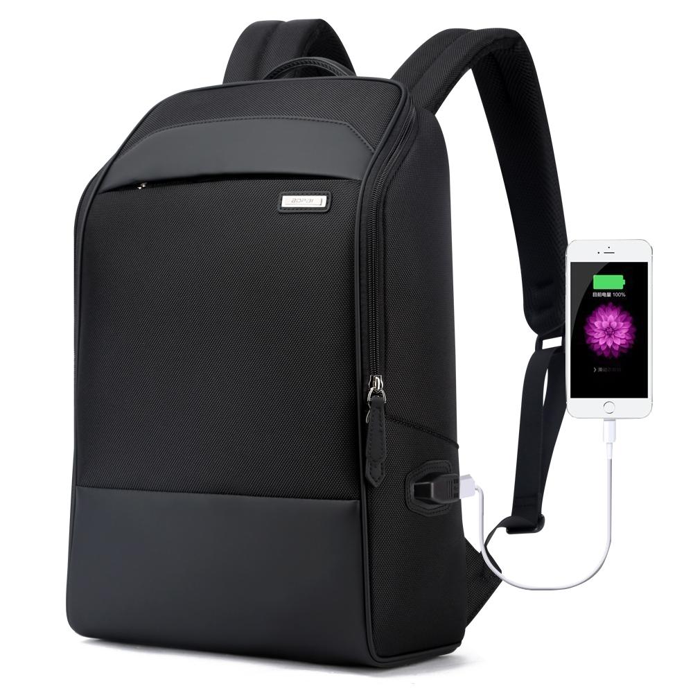 Waterproof Anti-Theft Usb Shoulder Bag - Large Capacity - Black