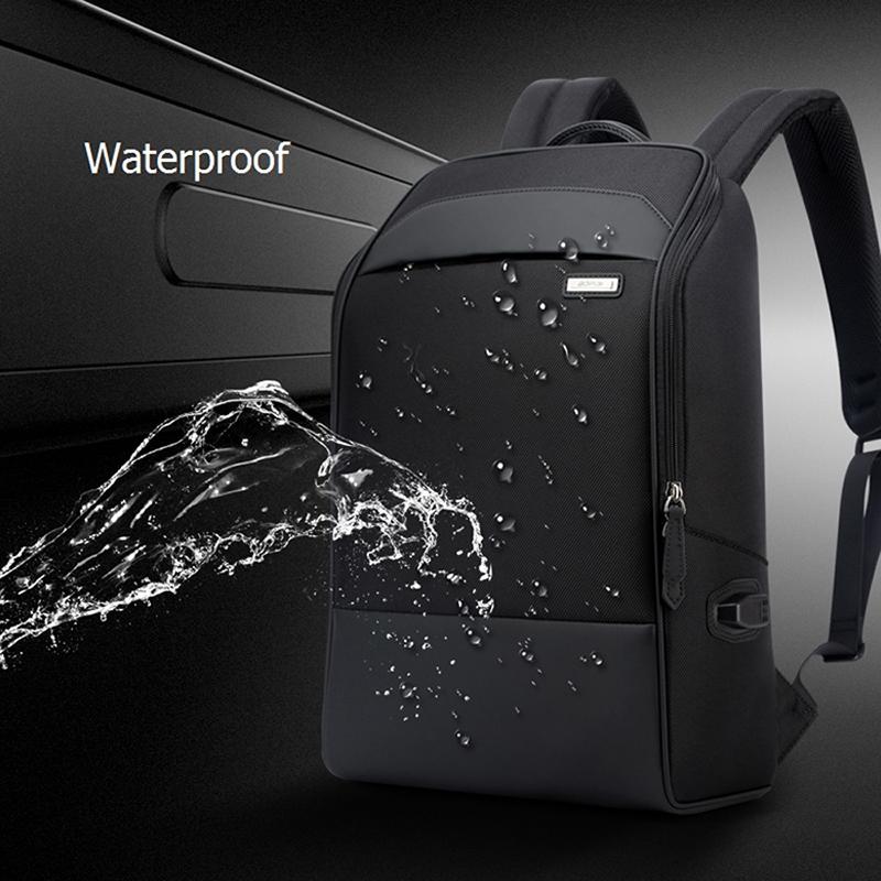 Waterproof Anti-Theft Usb Shoulder Bag - Large Capacity - Black
