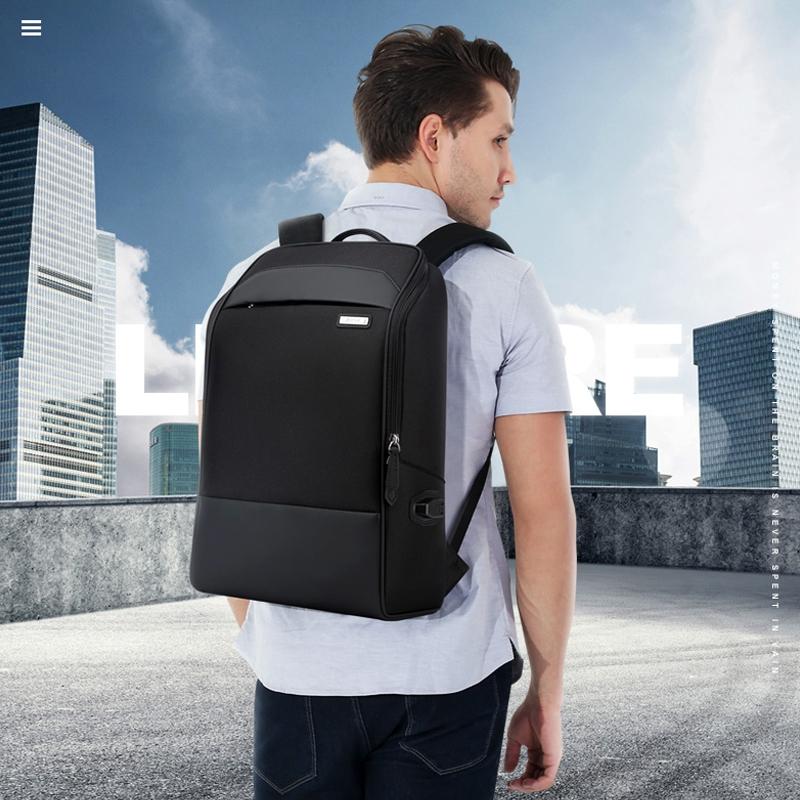 Waterproof Anti-Theft Usb Shoulder Bag - Large Capacity - Black