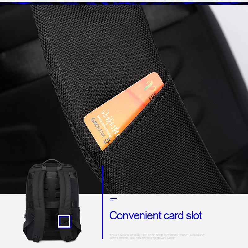 Waterproof Anti-Theft Usb Shoulder Bag - Large Capacity - Black