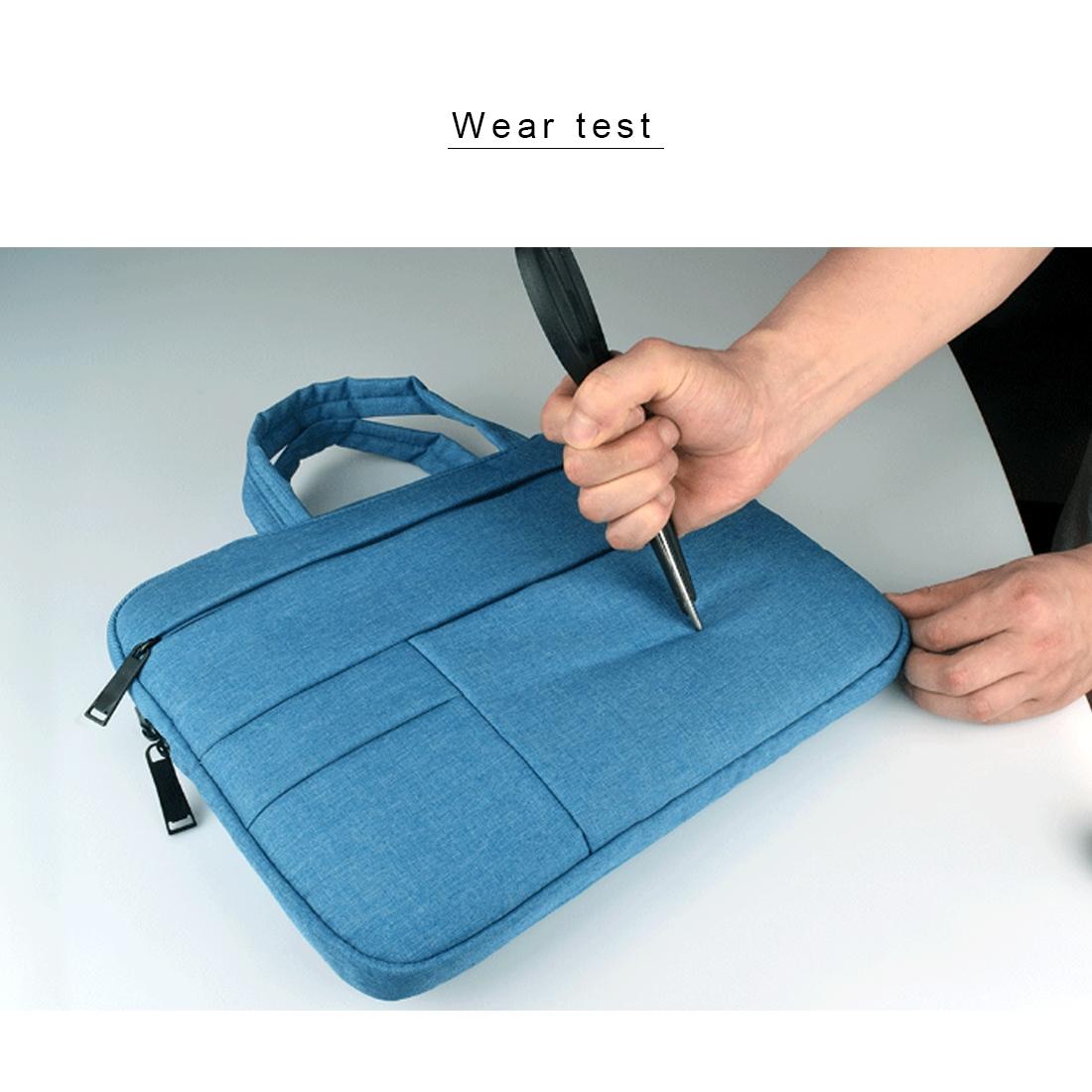 15.6 Inch Laptop Tablet Bag with Multiple Pockets and Soft Oxford Cloth Handle - Black