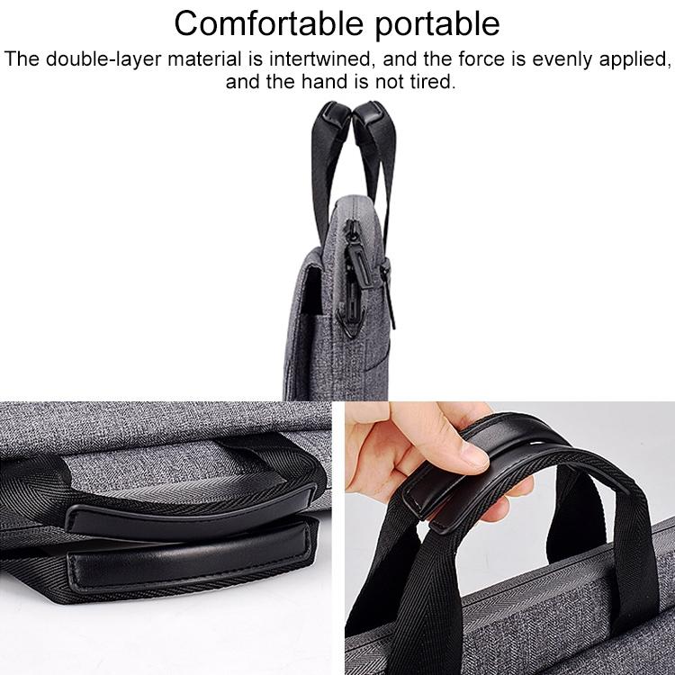 15.6 Inch Laptop Handheld Briefcase Storage Bag - no Shoulder Strap - Grey