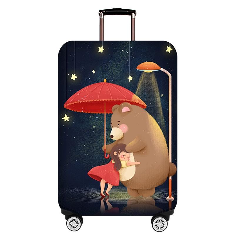 Xl Thick Elastic Luggage Cover - Dustproof & Wear-resistant - Bear Girl