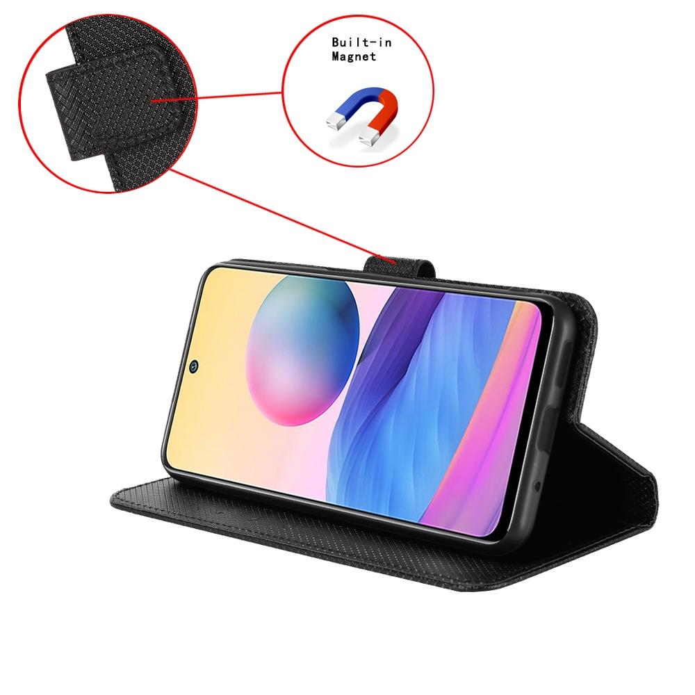 For Samsung Galaxy Z Fold4 5G Textured Leather Phone Case - Black