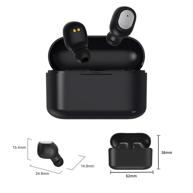 Wireless Bluetooth 5.0 Earphones - Binaural Stereo Automatic Pairing - Black