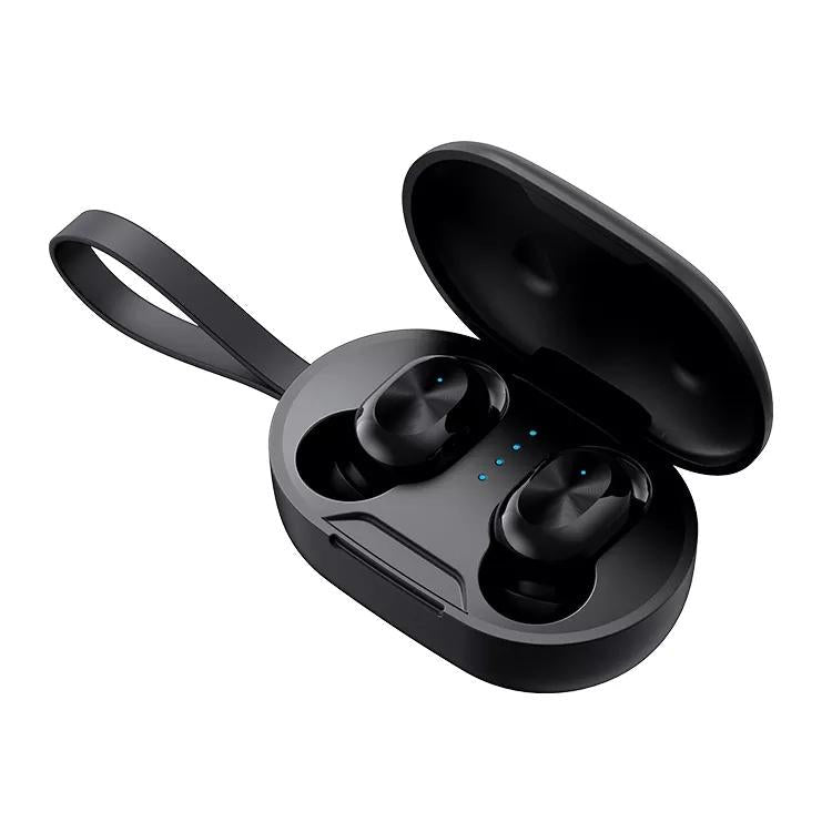 Waterproof Bluetooth 5.0 Tws Earphones with Touch Control - Black
