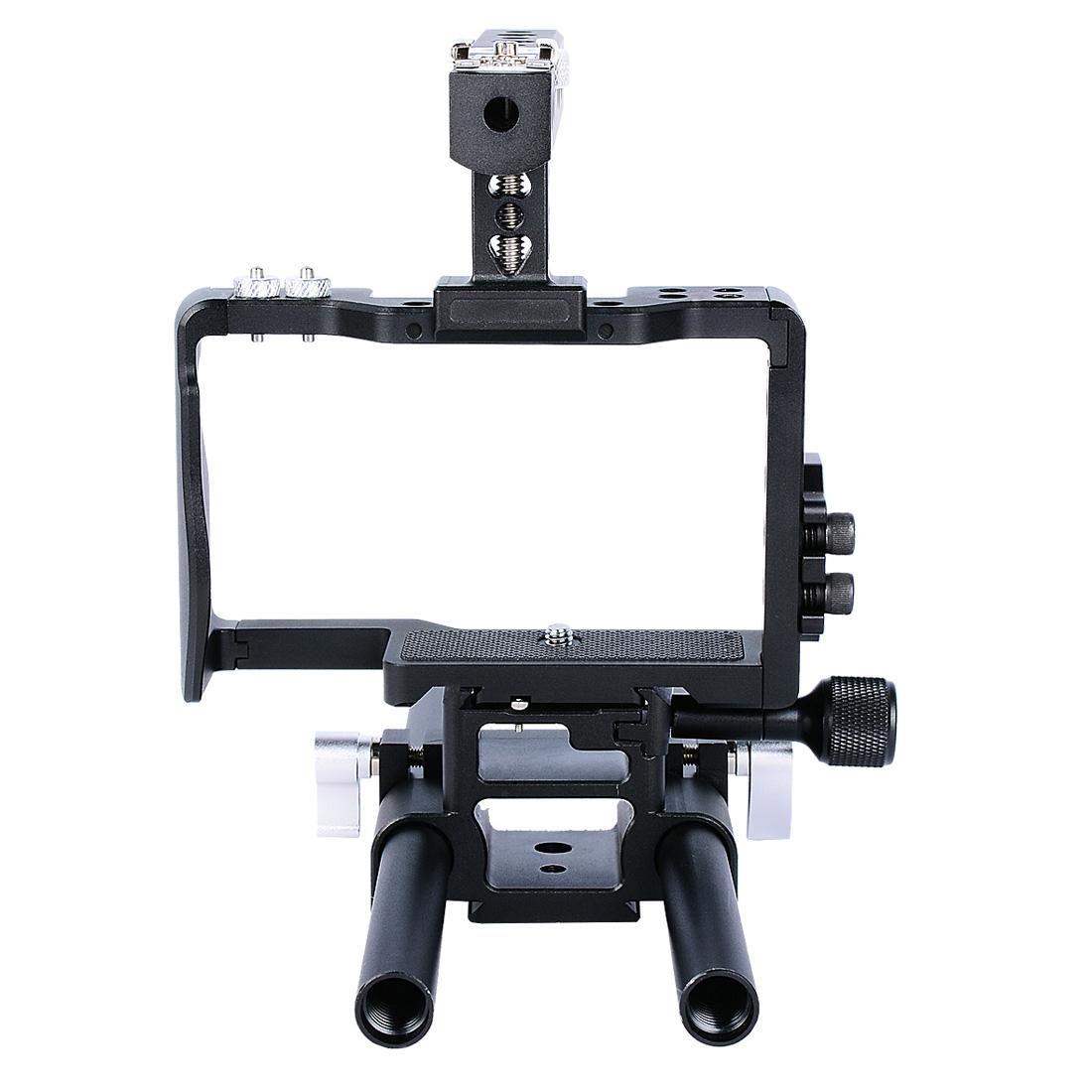 Camera Cage Stabilizer With Handle - Black For Sony A6000 / A6300 / A6400 / A6500