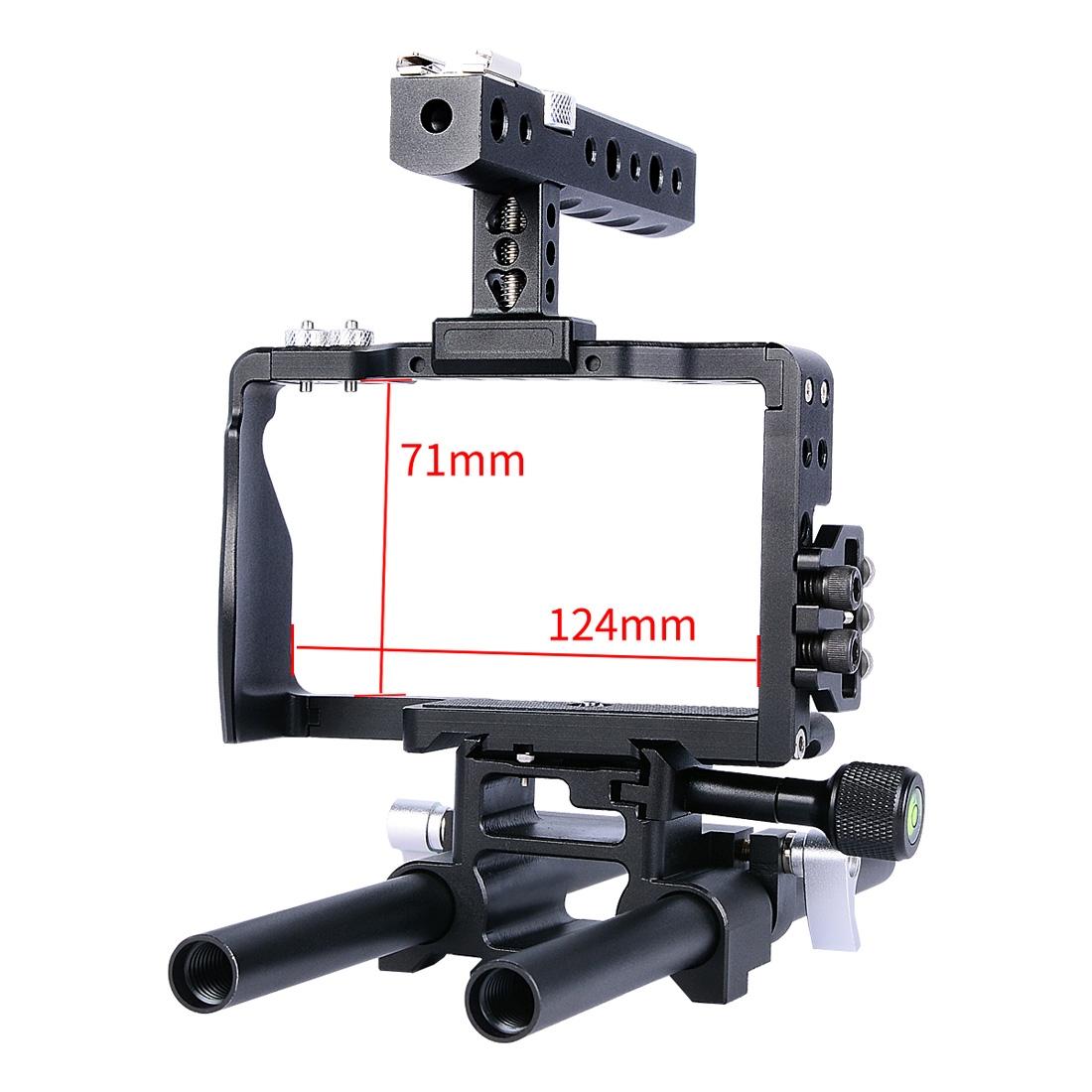 Camera Cage Stabilizer With Handle - Black For Sony A6000 / A6300 / A6400 / A6500