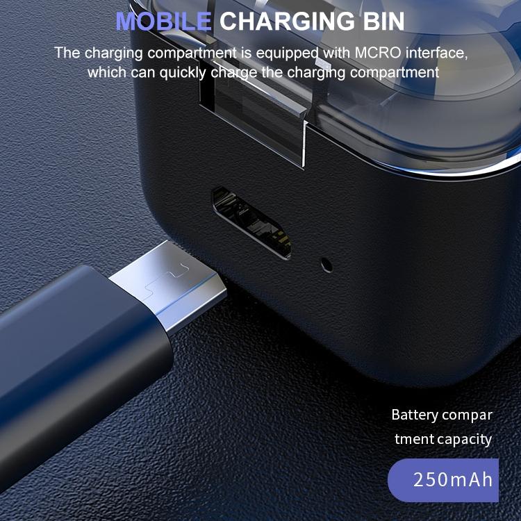 Mini Wireless Bluetooth Earphone with Charging Box - M-b8 - Black