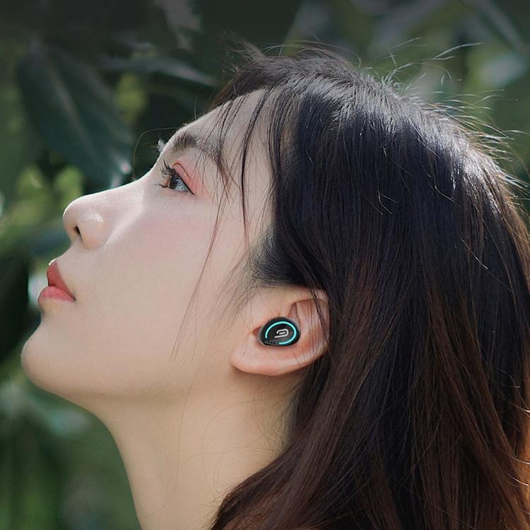 Mini Wireless Bluetooth Earphone with Charging Box - M-b8 - Black