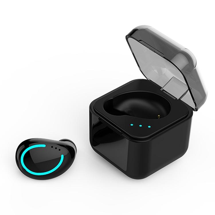 Mini Wireless Bluetooth Earphone with Charging Box - M-b8 - Black