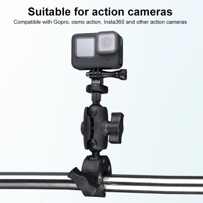 Adjustable Bike Handlebar Mount with Phone Clamp - 360 Rotation
