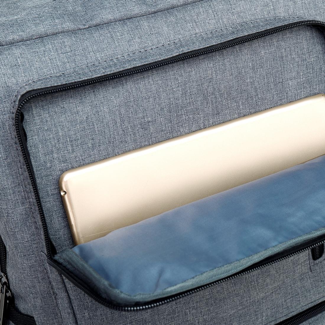 Stylish Notebook Tablet Backpack - Spacious & Casual - Black