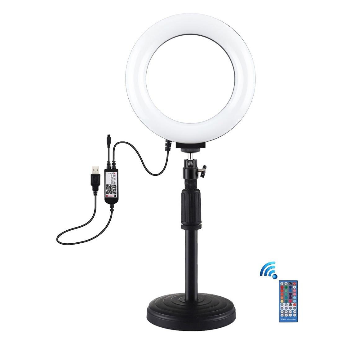 6.2 Rgbw Led Ring Light with Remote and Tripod
