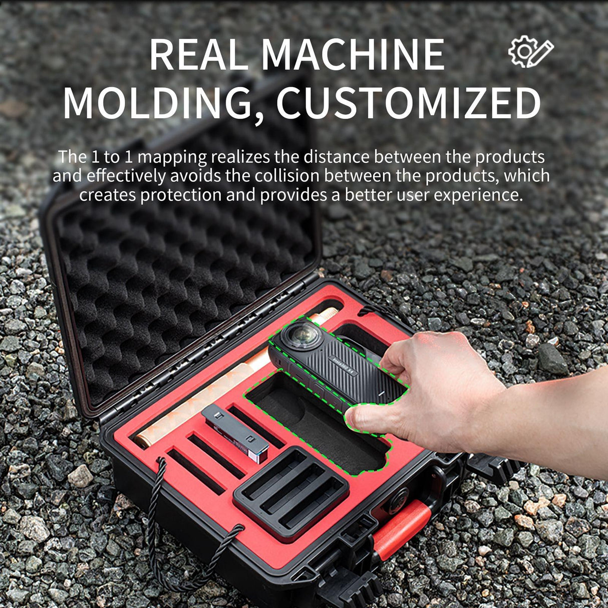 Waterproof Dual-layer Storage Box for Insta360 X4 Startrc - Black